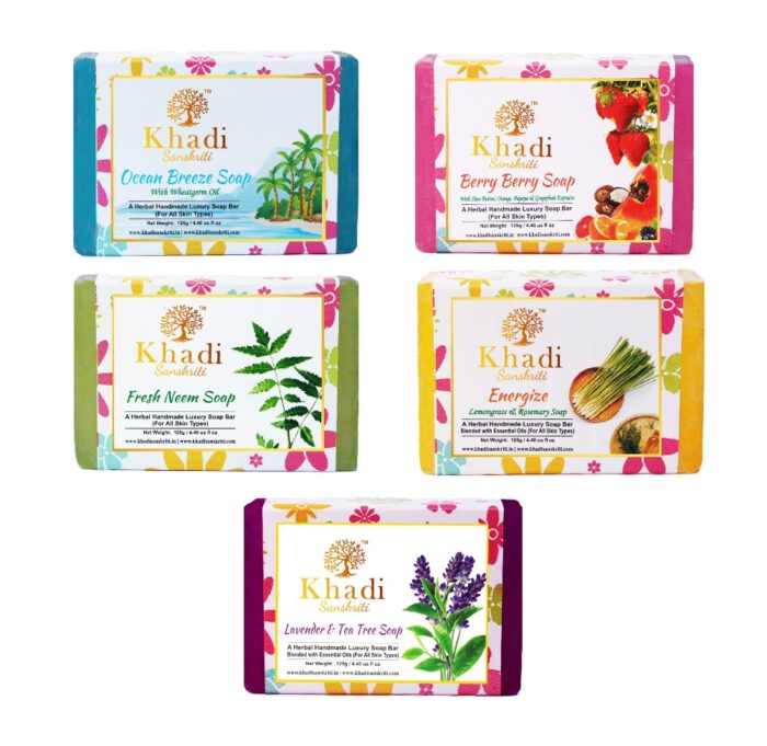 Khadi Sanskriti Set of 5 Herbal Soap