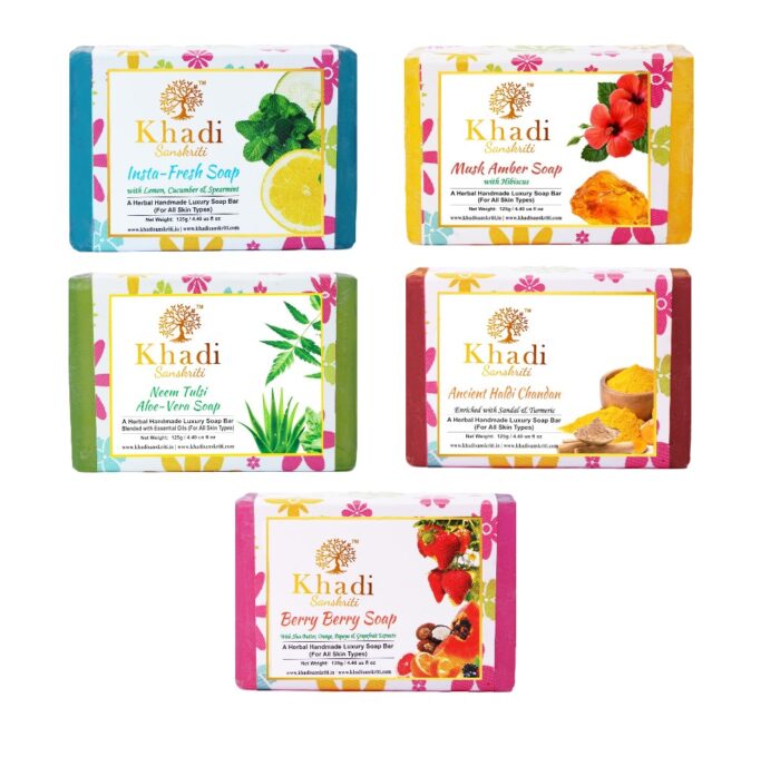 Khadi Sanskriti Set of 5 Herbal Soap