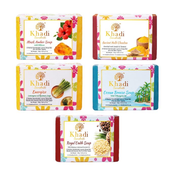 Khadi Sanskriti Set of 5 Herbal Soap