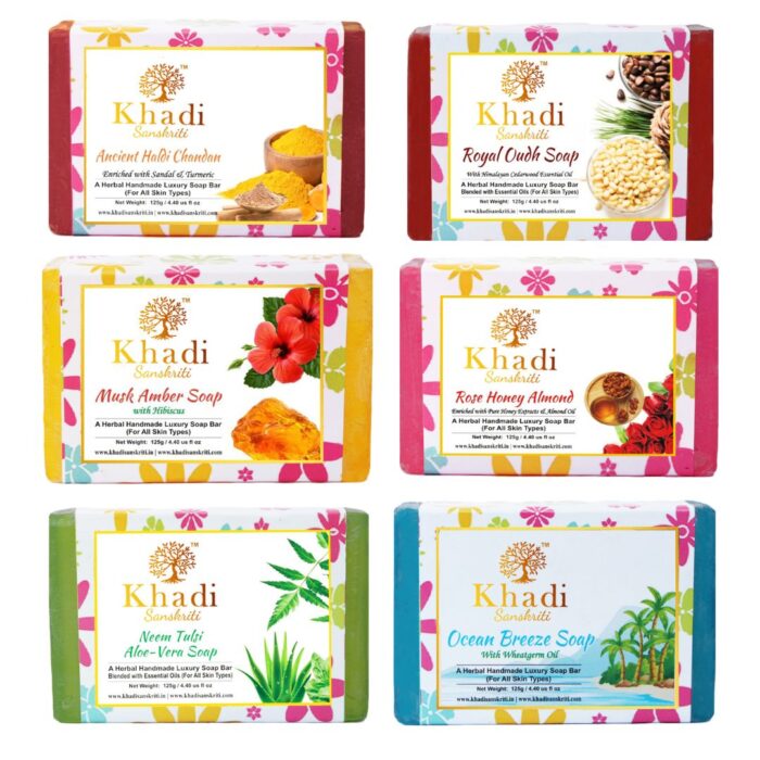 Khadi Sanskriti Set of 6 Herbal Soap