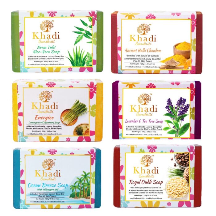 Khadi Sanskriti Set of 6 Herbal Soap