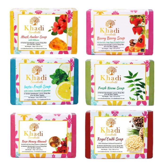 Khadi Sanskriti Set of 6 Herbal Soap