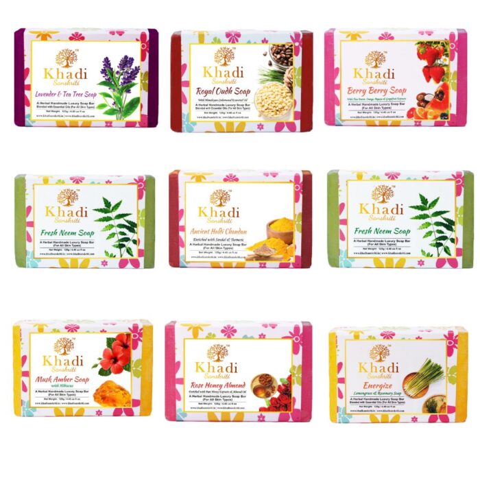 Khadi Sanskriti Set of 9 Herbal Soap.