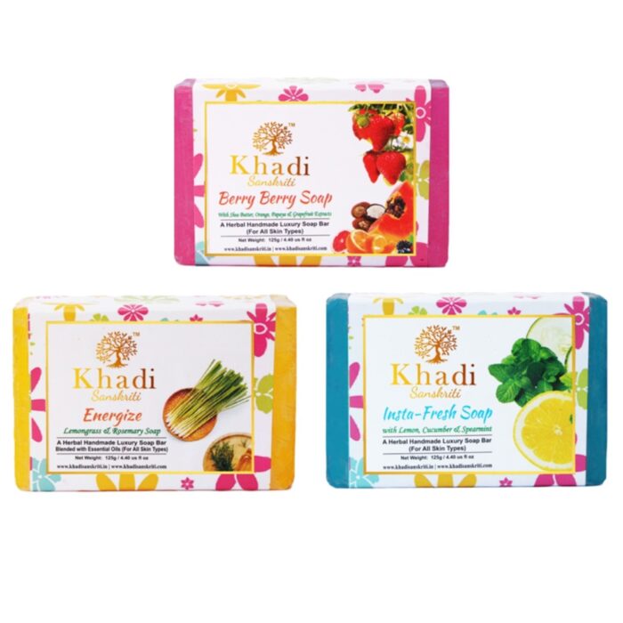 Khadi Sanskriti Set of 3 Herbal Soap