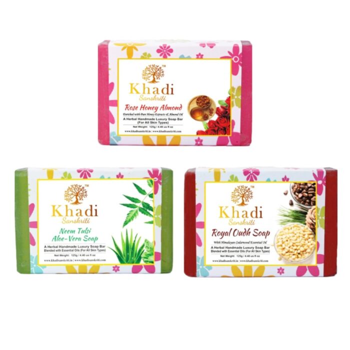 Khadi Sanskriti Set of 3 Herbal Soap