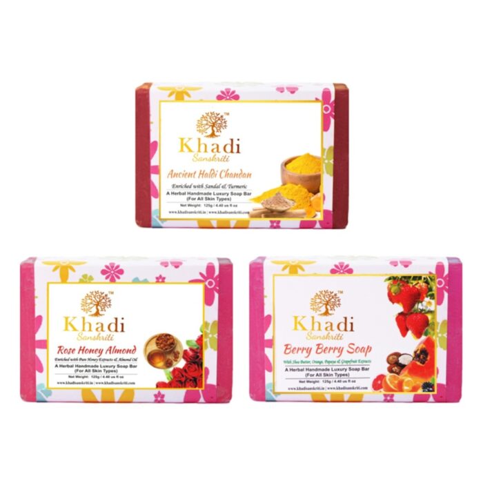 Khadi Sanskriti Set of 3 Herbal Soap