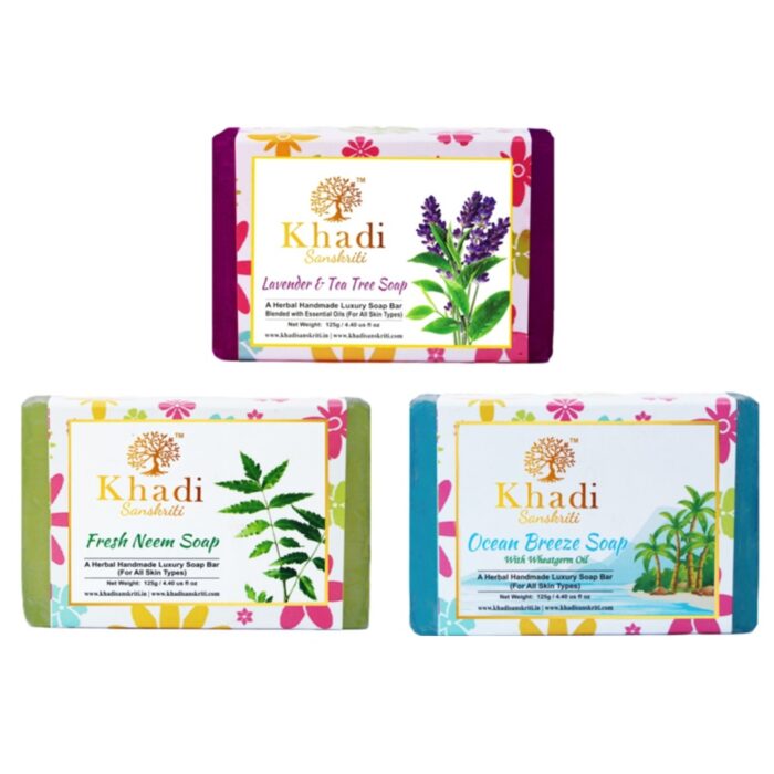 Khadi Sanskriti Set of 3 Herbal Soap