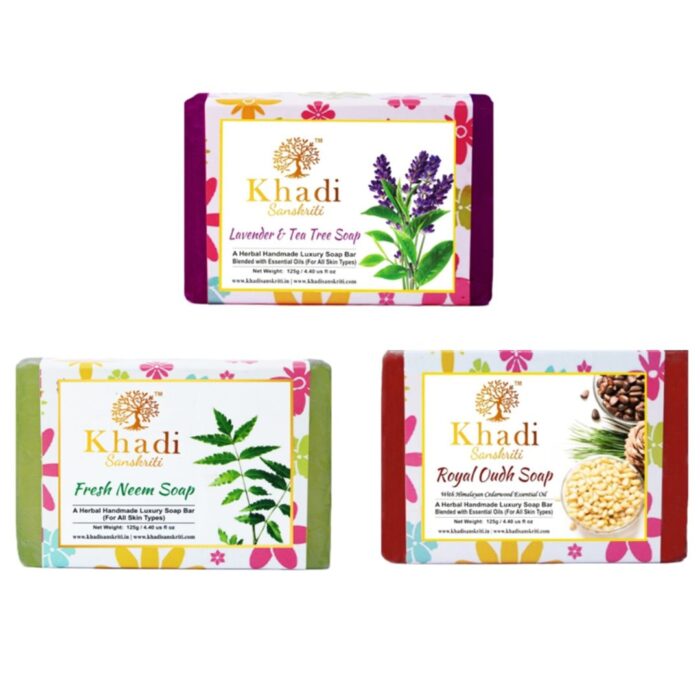 Khadi Sanskriti Set of 3 Herbal Soap